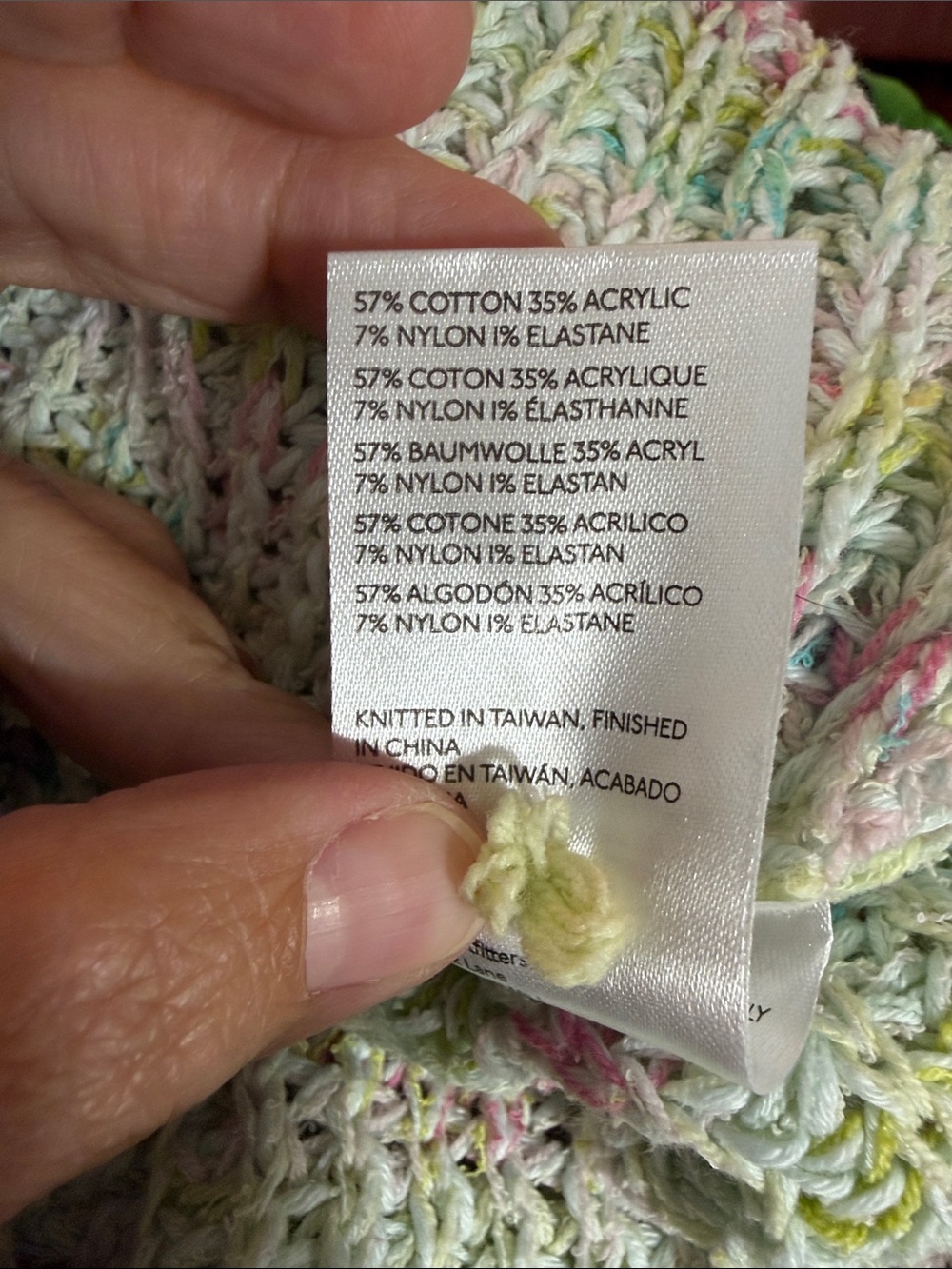 Pilcro Pastel Speckled Cable Knit Sweater - Picture 5 of 5